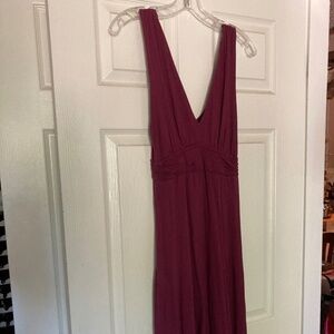 Anthropologie Velvet by Graham & Spencer V Neck Sleeveless Midi Dress, size S